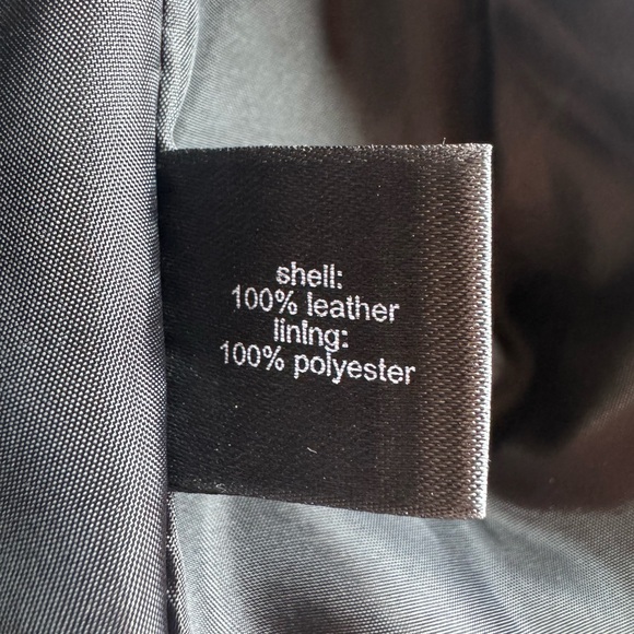 Women's Black Crop Leather Jacket - Picture 3 of 5